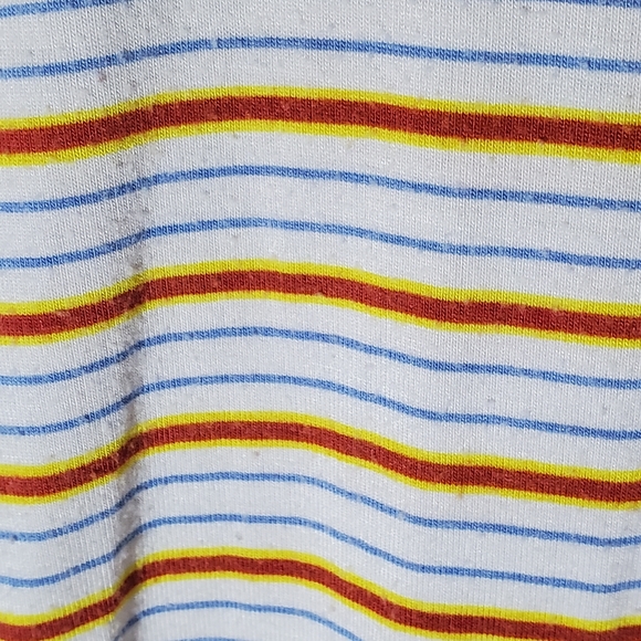 Juniors Ruffled Hem Cropped Crew Neck Striped  Girls Top by Forever 21 | 3/$15 - Picture 6 of 7